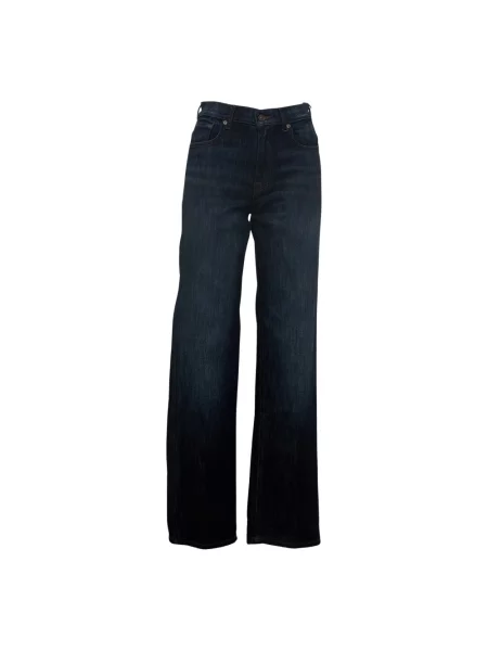 Jeansy straight leg 7 For All Mankind niebieskie