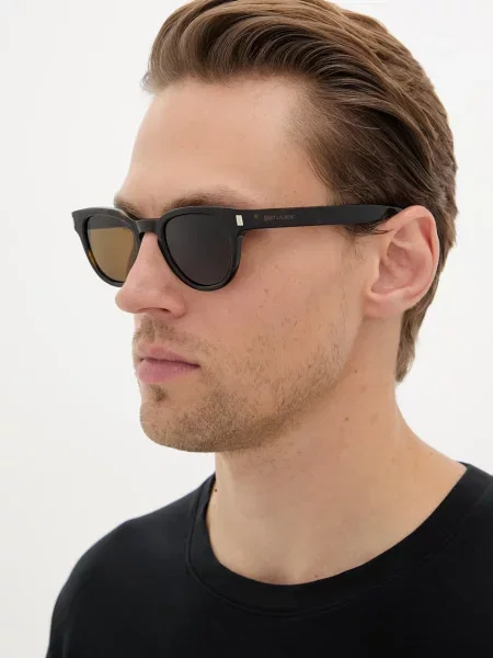 Saint Laurent slnečné okuliare pánske hnedá