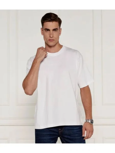 Guess Jeans Tricou | Oversize fit alb