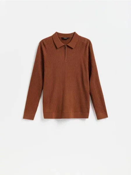 Tricou polo Reserved maro