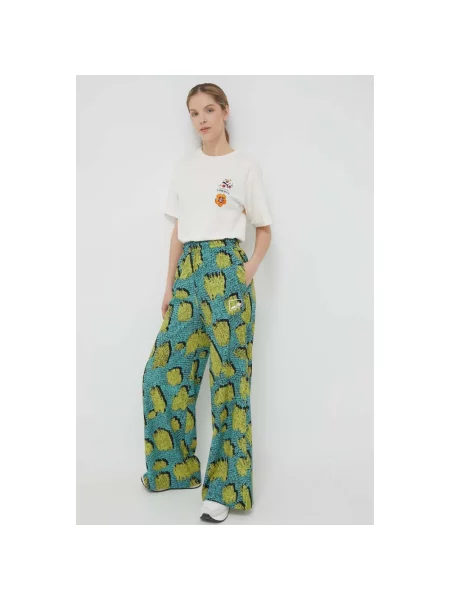 Puma spodnie szerokie high waist zielony