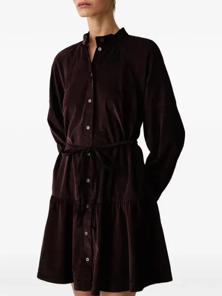 Rochie tip cămașă Marc O'polo de catifea cord roșu