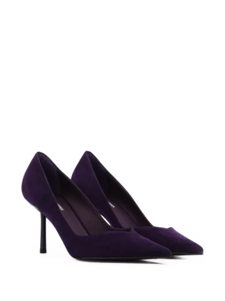 Pantofi cu toc Le Silla din piele de căprioară violet
