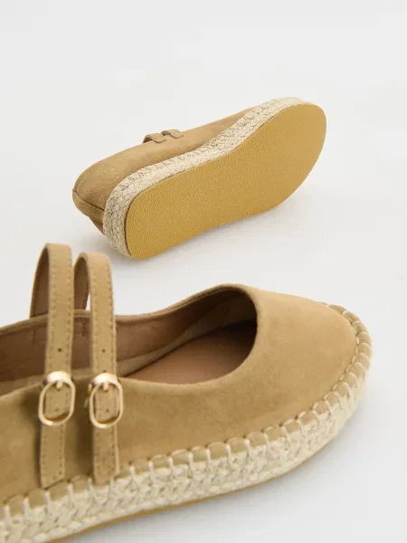 Замшевые эспадрильи Reserved бежевые