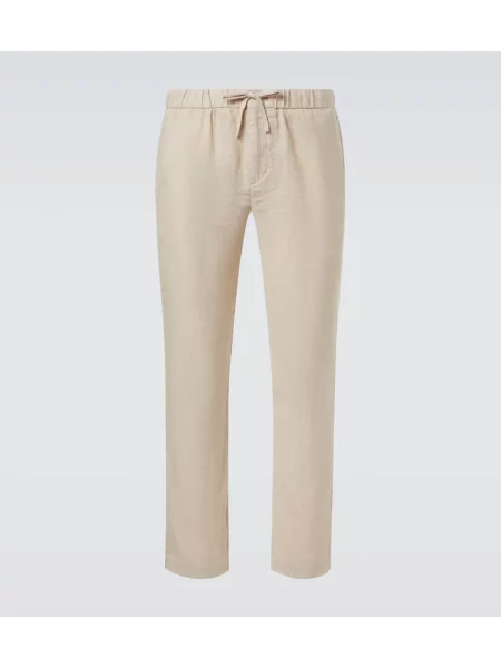 Lněné kalhoty Frescobol Carioca bílé