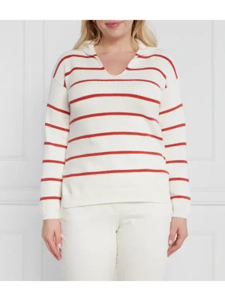 Persona by Marina Rinaldi Pulover plus size | Longline Fit alb