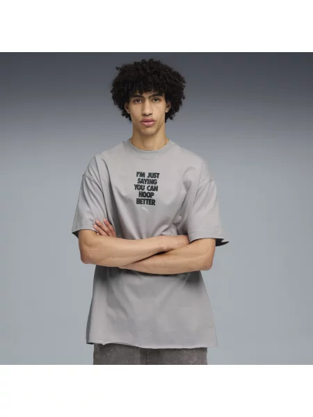 PUMA Koszulka do koszykówki unisex Hoopocalypse II Odzież Echo S szary