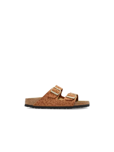 Klapki Birkenstock skórzane brązowe
