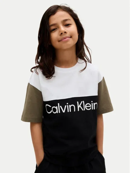 Calvin Klein Jeans Tricou Blocking D negru