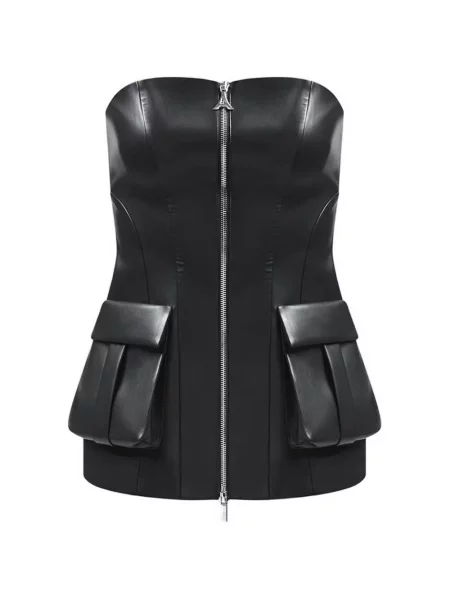 Top Manière De Voir din piele negru