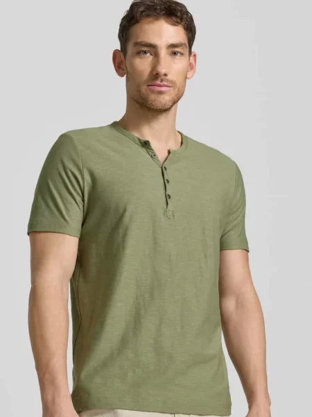 T-shirt z dekoltem w serek i listwą guzikową Mcneal
