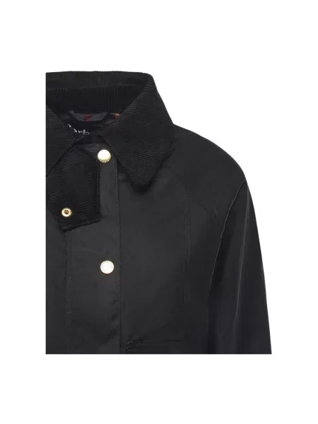 Barbour kurtka Cropped Beadnell Wax przejściowa czarny