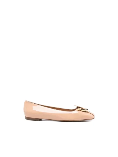 Balerinki Ferragamo brązowe