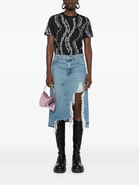 Raštuotas marškinėliai Versace Jeans Couture juoda