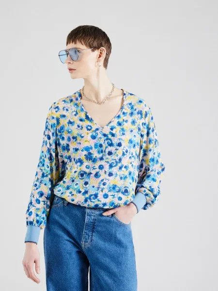 Rich & Royal Bluză bleumarin / deschis / galben / roz pudră albastru