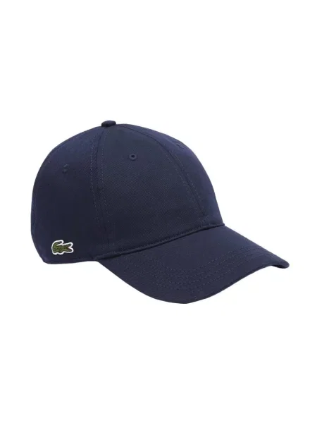 Lacoste czapka z daszkiem granatowy gładka niebieska