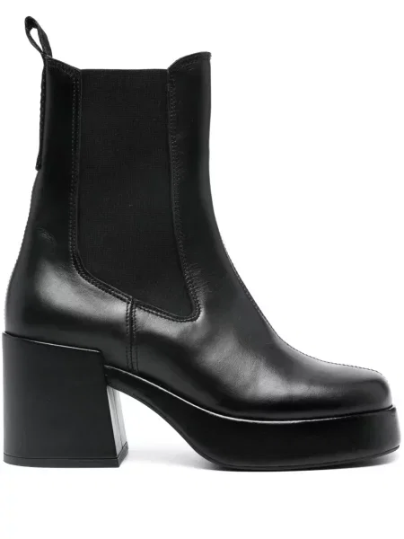 Botine chelsea Tommy Jeans din piele chunky negru