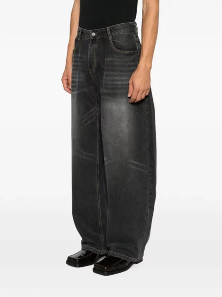 Blugi cu picior larg Kidsuper cu imagine negru