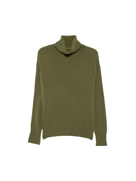 Sweter z golfem C.t.plage z kaszmiru zielony