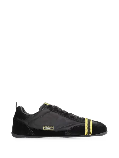 Sneakerși Fendi din piele de căprioară plic negru