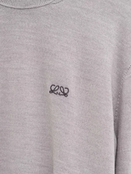 Pulover Loewe cu broderie gri