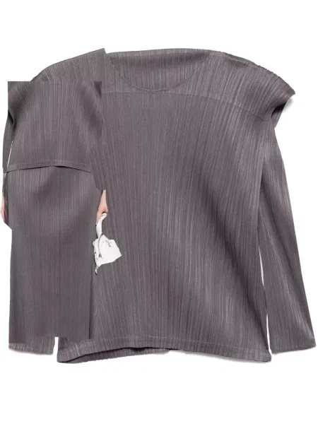 Plisuotas palaidinė be rankovių Pleats Please Issey Miyake violetinė