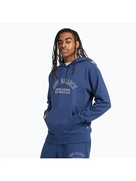 Hanorac pentru bărbați New Balance Graphic Hoodie navy albastru închis