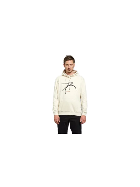 Dedicated Hoodie Falun Side Bikes Oat White Mężczyźni Bluzy i bluzy z kapturem Dedicated Biały Size: M czarna