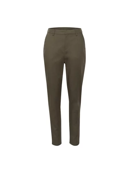 Spodnie Kaffe z wysoką talią brązowe