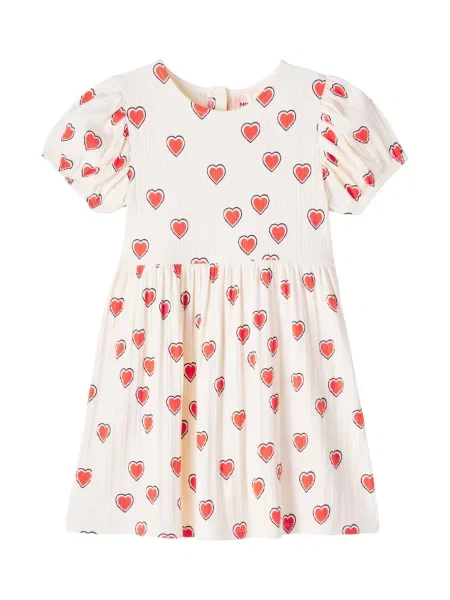 Μίνι φόρεμα Mini Rodini λευκό