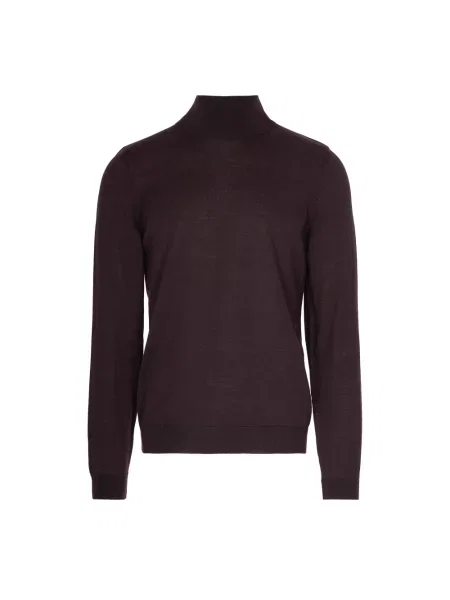 Sweter z golfem Boss wełniany czarny