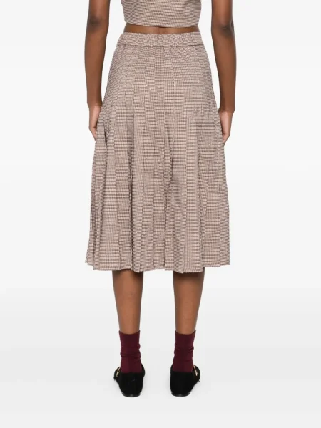 Fusta plisata Maje plisată maro