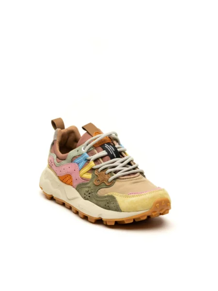 Sneakersy Flower Mountain skórzane w kwiatki szare