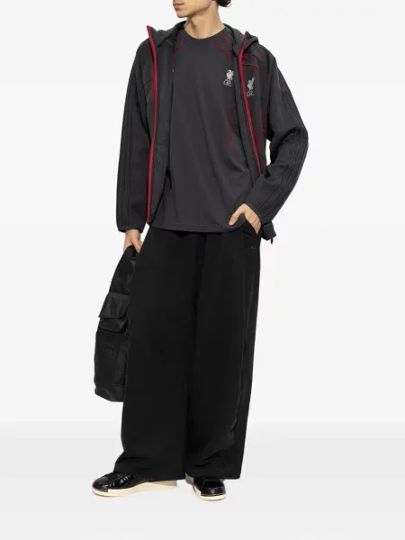 Lung tricou Adidas cu imagine plasă alb