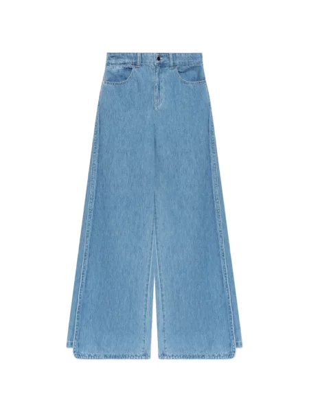 Blugi cu picior larg Emporio Armani albastru