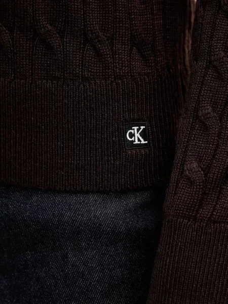 Calvin Klein Jeans Жилетка с вълна кафяво