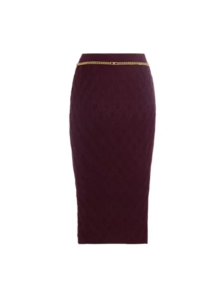 Dzianinowa spódnica Elisabetta Franchi czerwona