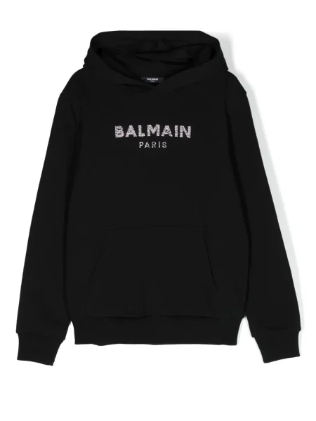 Bluza z kapturem dziecięca Balmain czarna