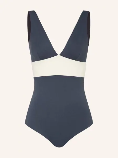 Mymarini Obratné Plavky Plungesuit tmavě modrá / černošedá bílá