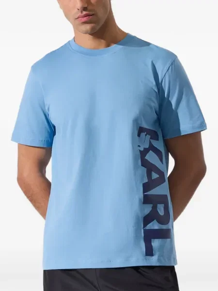 Tricou Karl Lagerfeld cu autograf albastru