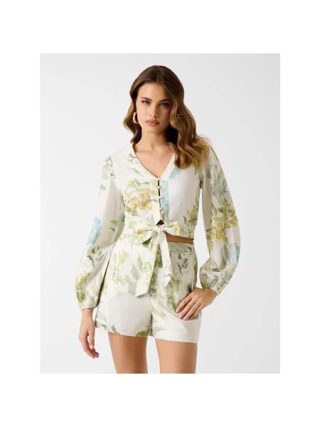 GUESS De in bluză SHIRLEY | Cropped Fit verde