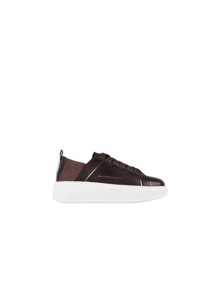 Sneakersy Alexander Smith skórzane brązowe