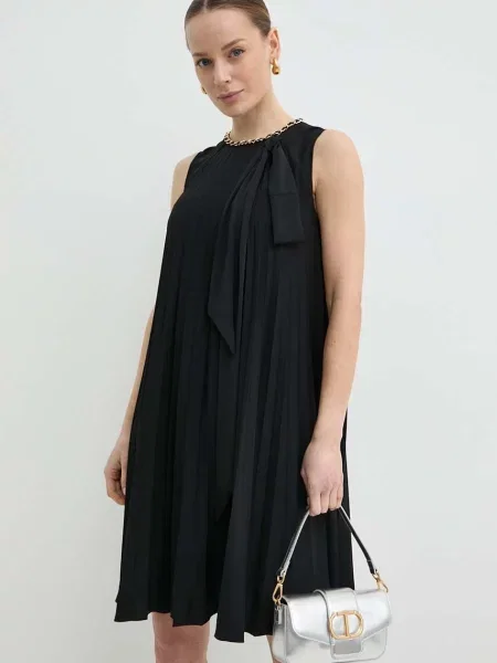 Nissa sukienka czarny mini rozkloszowana