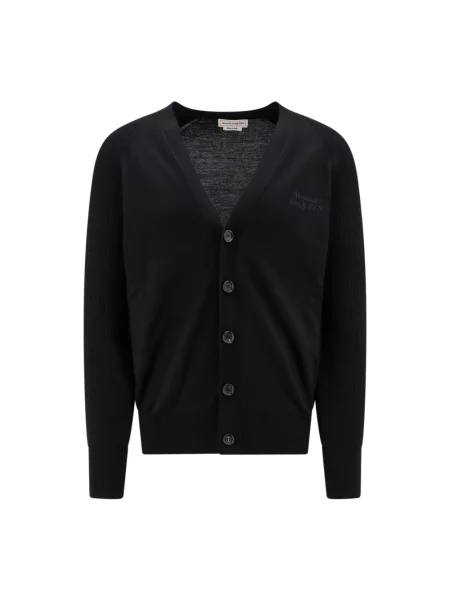 Sweter Alexander Mcqueen z nadrukiem czarny