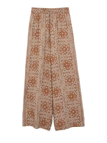 S.Oliver Pantaloni albastru deschis / maro caramel / murdar alb