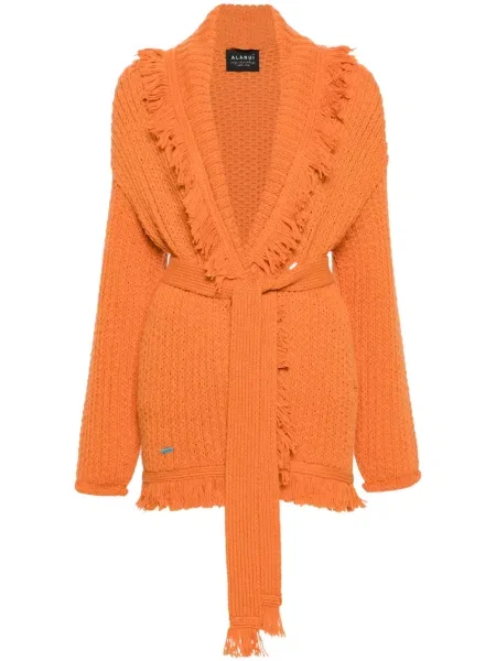 Cardigan Alanui cu franjuri portocaliu