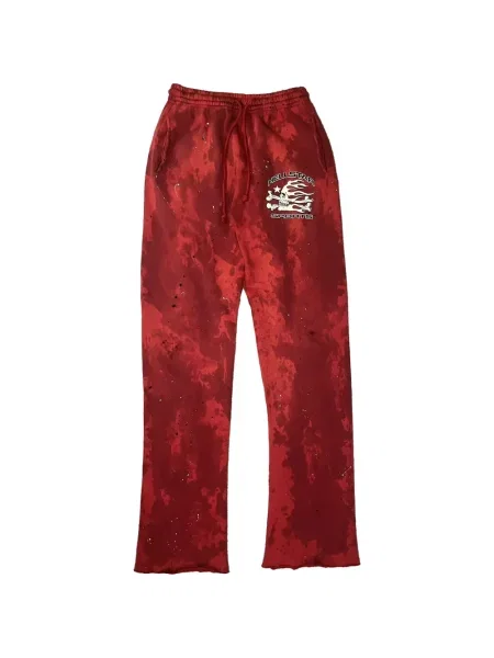 Běžecké kalhoty Hellstar s vázáním červené