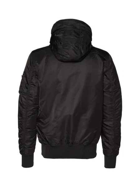 Pánska bunda Alpha Industries Hooded Bomber black čierna