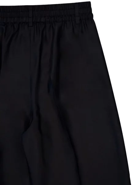 Šilkinės plisuoti kelnės Paula juoda