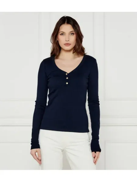 Tommy Hilfiger Blúz HENLEY kék